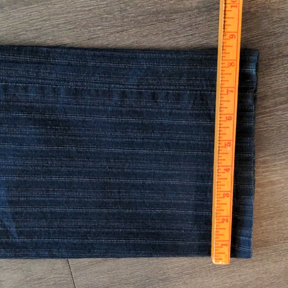 French Dressing Womens Jeans Blue Pinstripe High-Rise Straight Leg Petite 10P - Picture 15 of 15